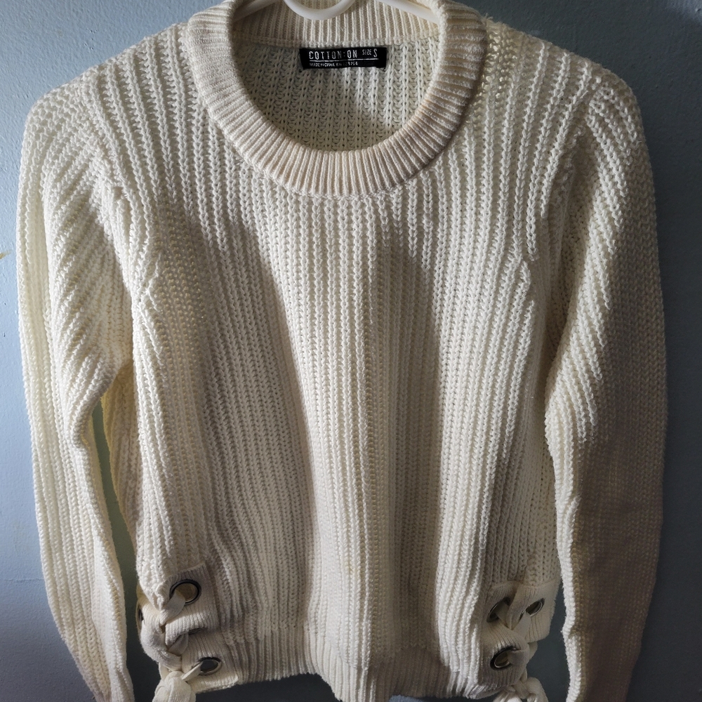 New never worn cotton knit sweater